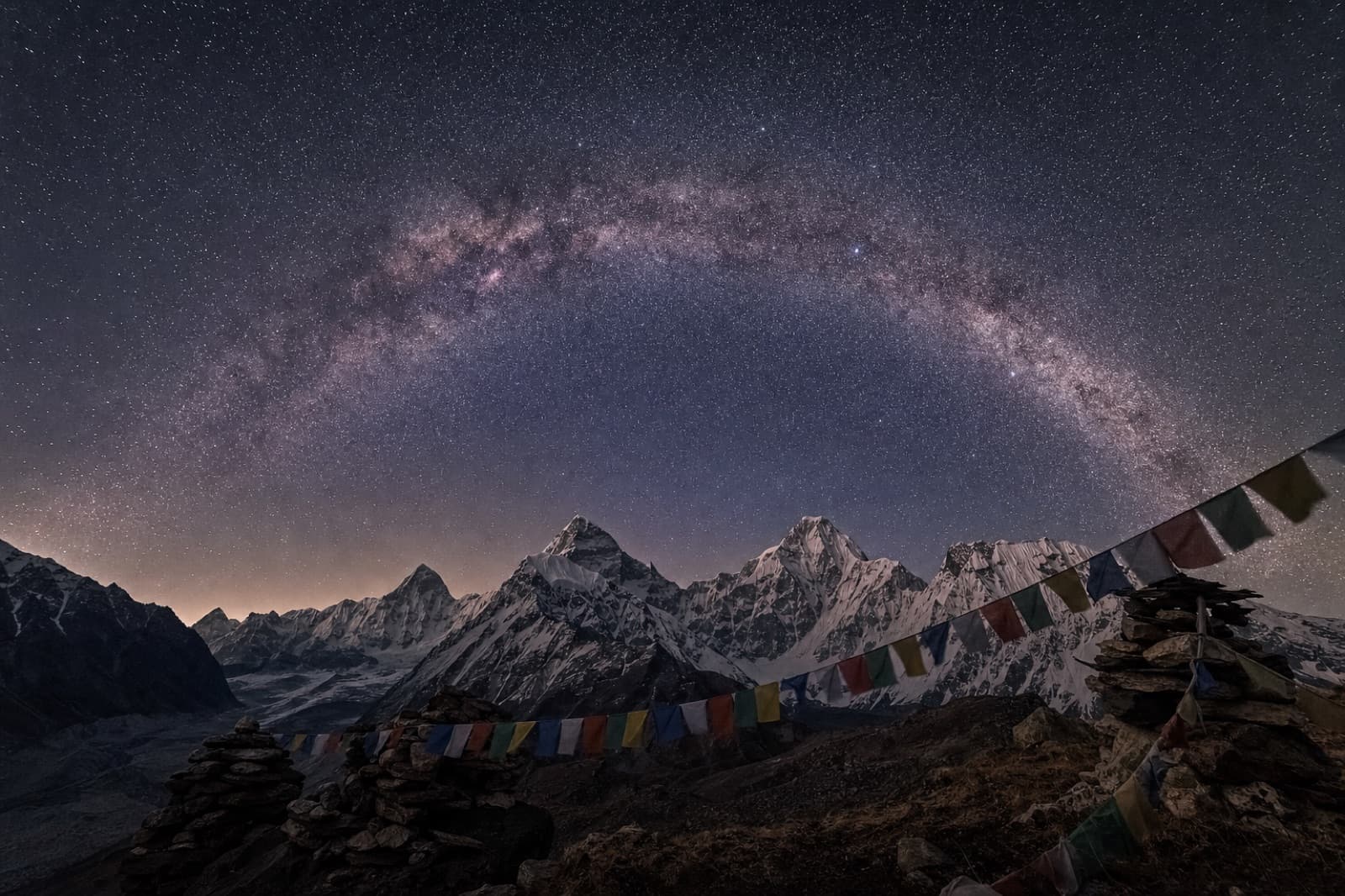 The Milky Way over the Himalaya